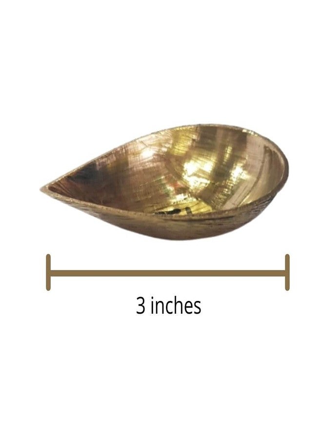 MAYAPURI 3 inches Handmade Pital Pradip, Pure Brass Diya/Pradeep for Daily Usage (Pack of 2) - Image 3